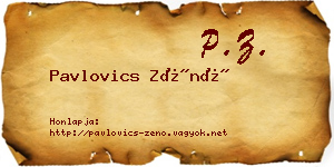 Pavlovics Zénó névjegykártya